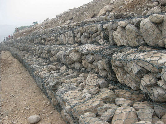 Anti-Flood Bank Protection Hot Galvanized Gabion Wire Mesh Box