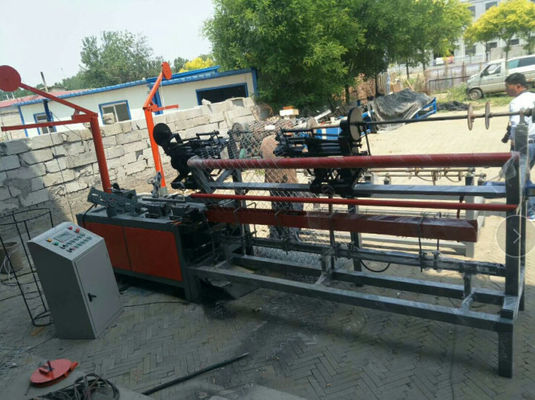 4m width PLC full Automatic double wire Chain Link Fence Machine/diamond wire mesh machine