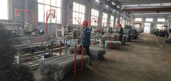 Full Automatic double wire PLC Chain Link Diamond Mesh Machine