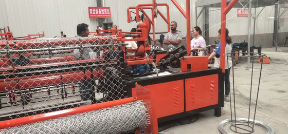 3m width Automatic PLC Double Wire feeding Chain Link Fence Machine/chain link machine